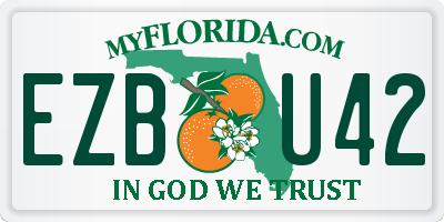 FL license plate EZBU42