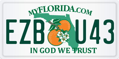FL license plate EZBU43