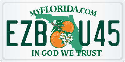 FL license plate EZBU45