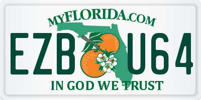 FL license plate EZBU64
