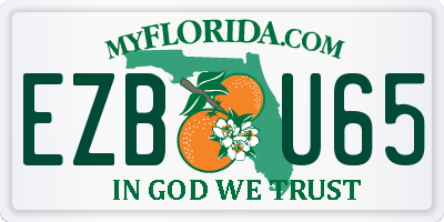 FL license plate EZBU65