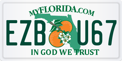 FL license plate EZBU67