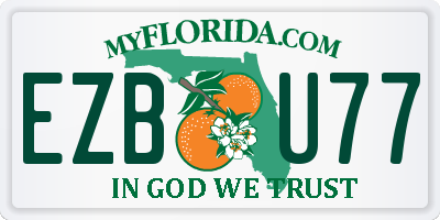 FL license plate EZBU77