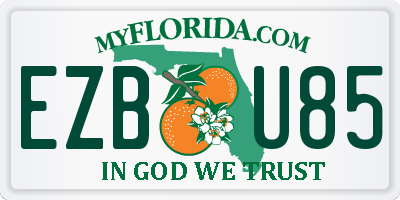FL license plate EZBU85