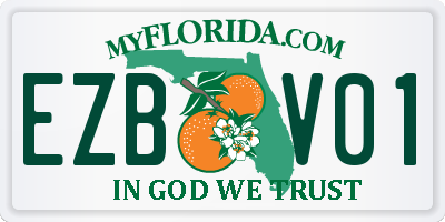 FL license plate EZBV01