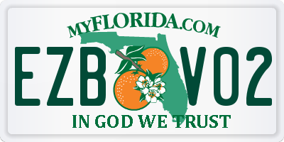 FL license plate EZBV02