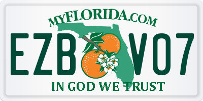 FL license plate EZBV07