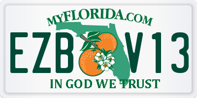 FL license plate EZBV13