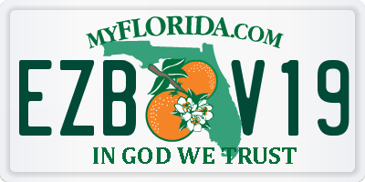 FL license plate EZBV19