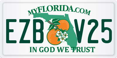 FL license plate EZBV25
