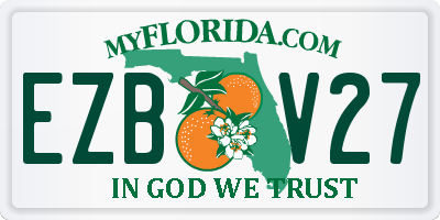 FL license plate EZBV27