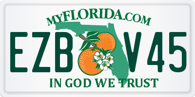 FL license plate EZBV45