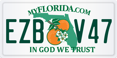 FL license plate EZBV47