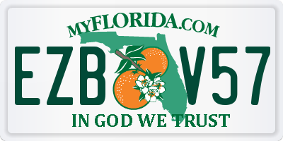 FL license plate EZBV57