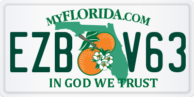FL license plate EZBV63