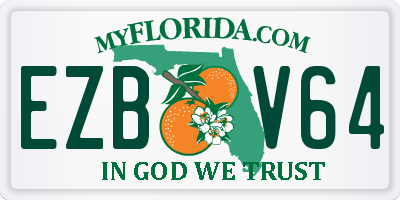 FL license plate EZBV64