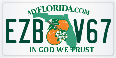 FL license plate EZBV67