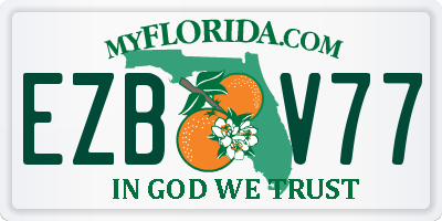 FL license plate EZBV77