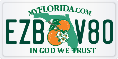 FL license plate EZBV80