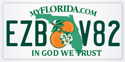 FL license plate EZBV82