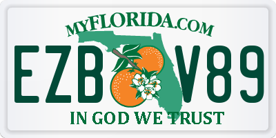 FL license plate EZBV89
