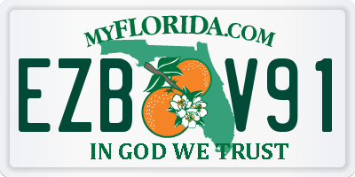 FL license plate EZBV91