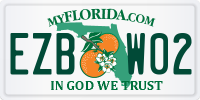 FL license plate EZBW02