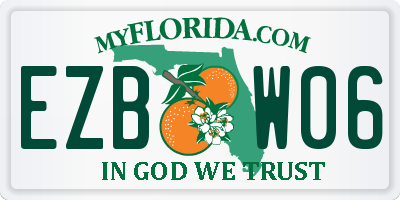 FL license plate EZBW06