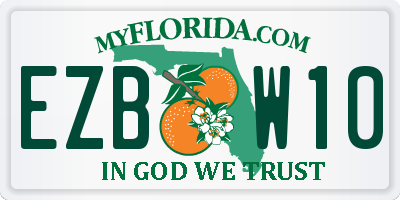 FL license plate EZBW10