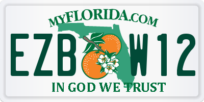 FL license plate EZBW12
