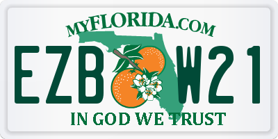 FL license plate EZBW21