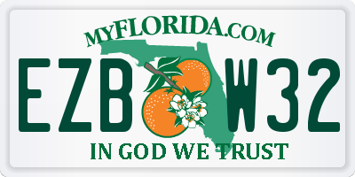 FL license plate EZBW32