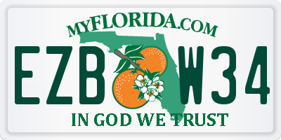 FL license plate EZBW34