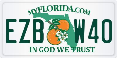 FL license plate EZBW40