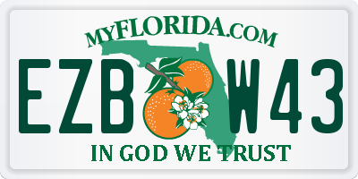 FL license plate EZBW43