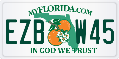 FL license plate EZBW45
