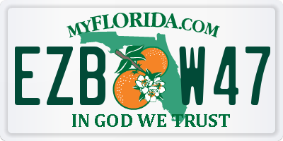 FL license plate EZBW47