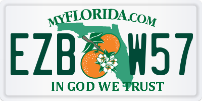 FL license plate EZBW57