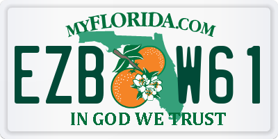 FL license plate EZBW61