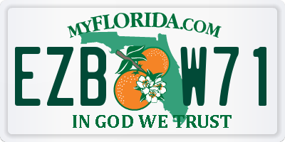 FL license plate EZBW71