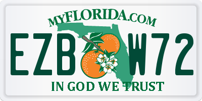 FL license plate EZBW72