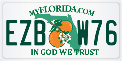FL license plate EZBW76