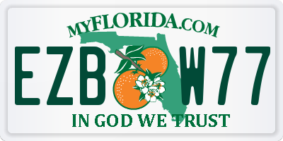 FL license plate EZBW77
