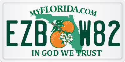 FL license plate EZBW82