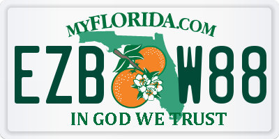 FL license plate EZBW88