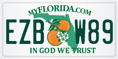 FL license plate EZBW89