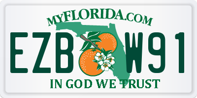 FL license plate EZBW91