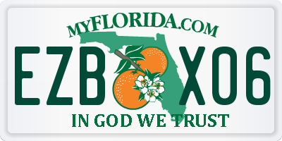 FL license plate EZBX06
