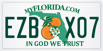 FL license plate EZBX07