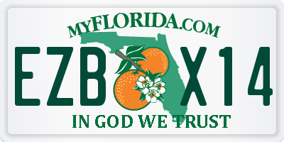 FL license plate EZBX14